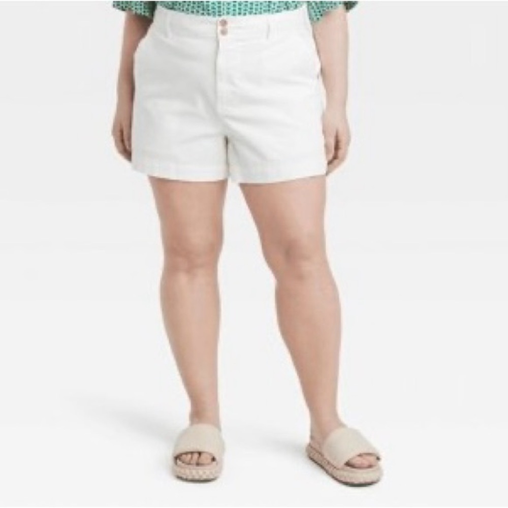 A New Day Women's Mid-Rise Everyday
Shorts - a New Day White 20